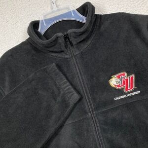 Caldwell University Cougars Fleece Sweatshirt Adult XL Black Full Zip Mock Neck